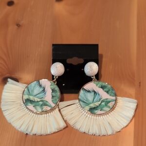 Tropical Leaf Statement Earrings